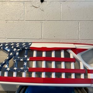 Jeep Wrangler Custom Paint Grille USA FLAG